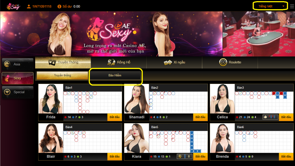 Lam sao de choi Sexy Casino Vn88